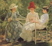 Edmund Charles Tarbell Three Sisters-A Study in june Sunlight oil on canvas